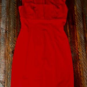 Calvin Klein Strapless Red Dress